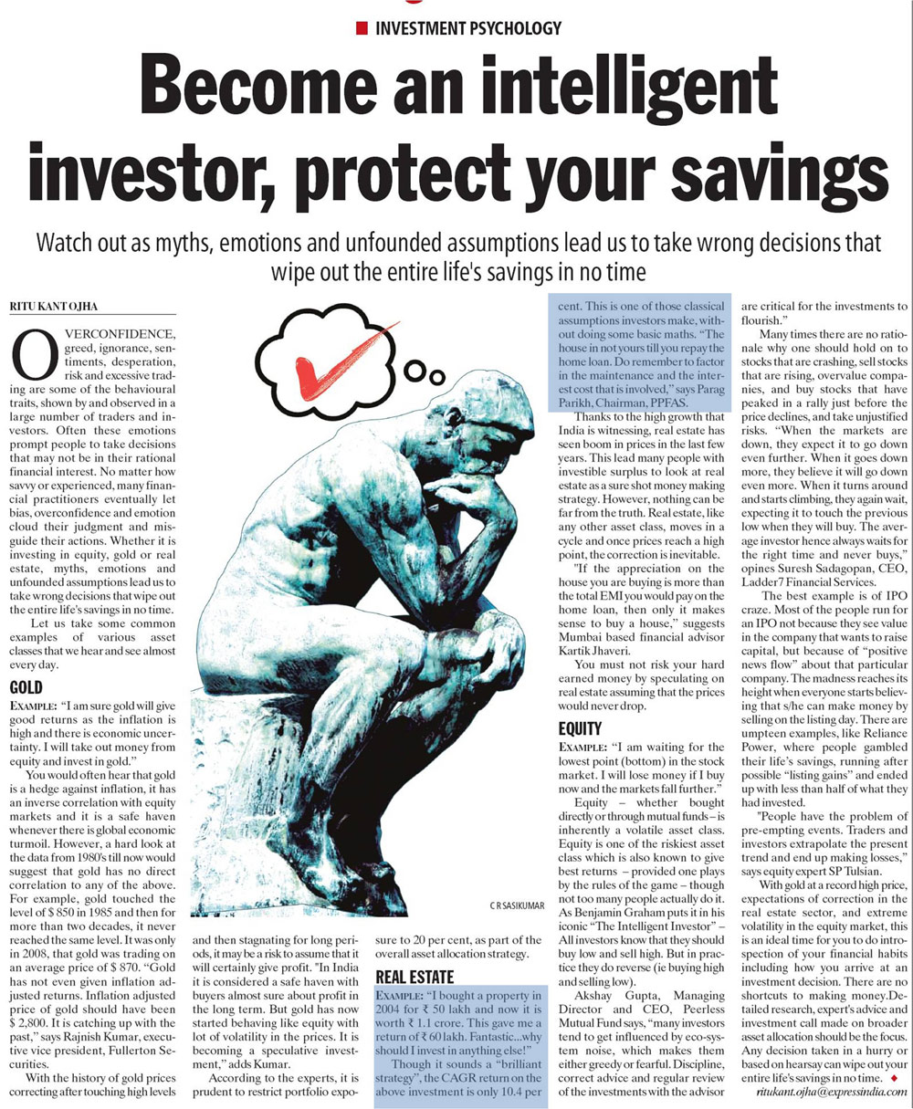 Become an intelligent investor, protect your savings - The Indian Express