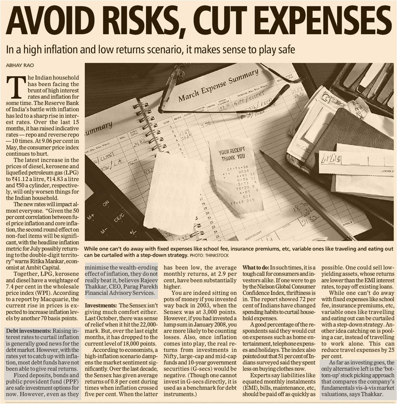 Avoid Risks, Cut Expenses - Rajeev Thakkar