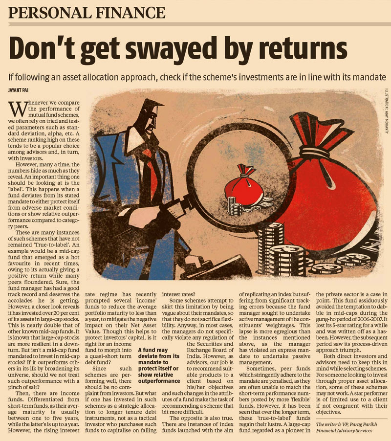 Don't get swayed by returns