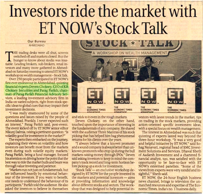 Investors Ride the Market with ET Now's Stock Talk - Parag Parikh